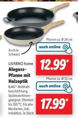 Lidl LIVARNO home Aluguss-Pfanne mit Holzoptik Angebot