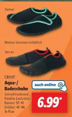Lidl CRIVIT Aqua-/Badeschuhe Angebot