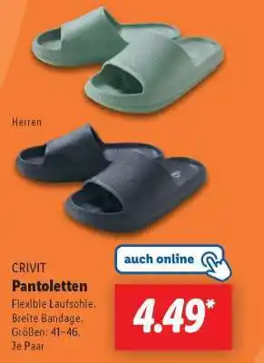 Lidl CRIVIT Pantoletten Angebot