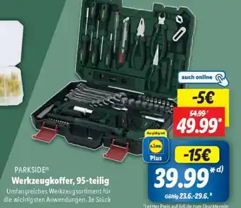 Lidl PARKSIDE Werkzeugkoffer, 95-teilig Angebot