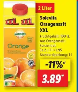 Lidl Solevita Orangensaft XXL Angebot
