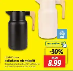 Lidl LIVARNO home Isolierkanne mit Holzgriff Angebot