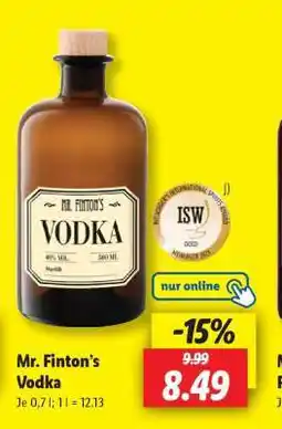 Lidl Mr. Finton’s Vodka Angebot