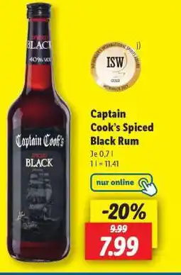 Lidl Captain Cook’s Spiced Black Rum Angebot
