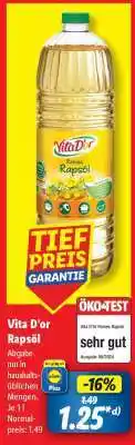 Lidl Vita D'or Rapsöl Angebot