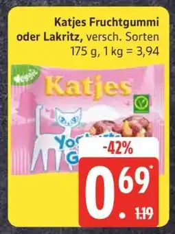 Edeka Katjes Fruchtgummi oder Lakritz Angebot