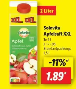 Lidl Solevita Apfelsaft XXL Angebot