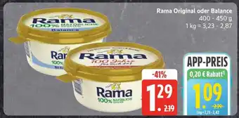 Edeka Rama Original oder Balance Angebot