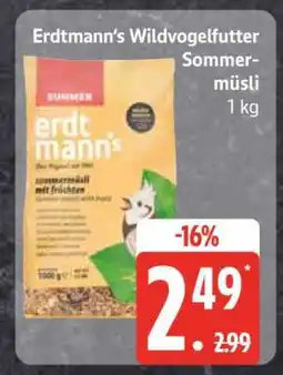 Edeka Erdtmann's Wildvogelfutter Sommermüsli Angebot