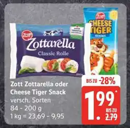 Edeka Zott Zottarella oder Cheese Tiger Snack Angebot