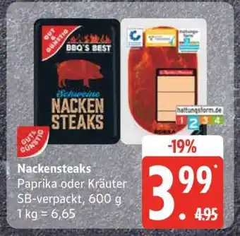 Edeka Nackensteaks Angebot
