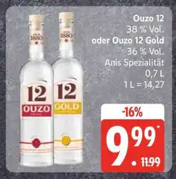 Edeka Ouzo 12 oder Ouzo 12 Gold Angebot