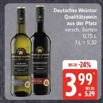 Edeka Deutsches Weintor Qualitätswein aus der Pfalz Angebot