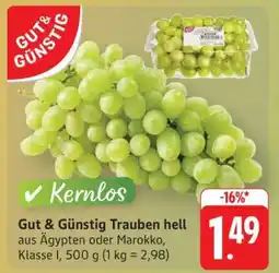 Edeka Gut & Günstig Trauben hell Angebot