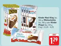 Edeka Kinder Maxi King, Milchschnitte, Kinder Pingui Angebot
