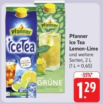 Edeka Pfanner Ice Tea Lemon-Lime Angebot
