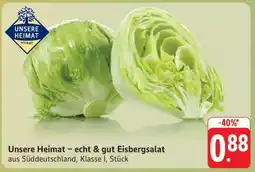 Edeka Unsere Heimat – echt & gut Eisbergsalat Angebot
