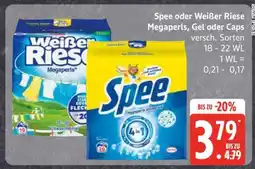 Edeka Spee oder Weißer Riese Megaperls, Gel oder Caps Angebot
