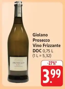 Edeka Giolano Prosecco Vino Frizzante DOC Angebot