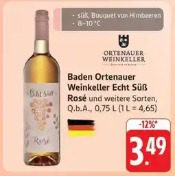 Edeka Baden Ortenauer Weinkeller Echt Süß Rosé Angebot