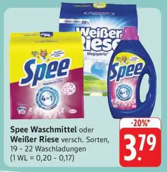 Edeka Spee Waschmittel oder Weißer Riese Angebot