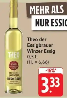 Edeka Theo der Essigbrauer Winzer Essig Angebot