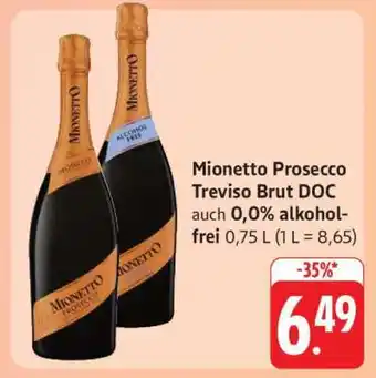 Edeka Mionetto Prosecco Treviso Brut DOC Angebot
