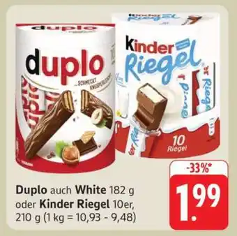Edeka Duplo auch White oder Kinder Riegel Angebot