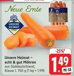 Edeka Unsere Heimat – echt & gut Möhren Angebot