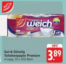 Edeka Gut & Günstig Toilettenpapier Premium Angebot