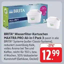 Edeka BRITA Wasserfilter-Kartuschen MAXTRA PRO All-in-1 Pack 3 Angebot