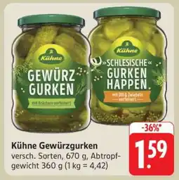 Edeka KÜHNE Gewürzgurken Angebot