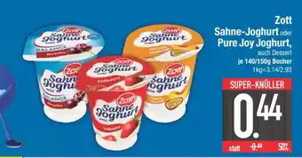 Edeka Zott Sahne-Joghurt oder Pure Joy Joghurt Angebot