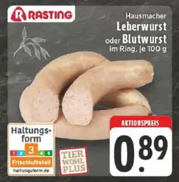 Edeka Hausmacher Leberwurst oder Blutwurst Angebot