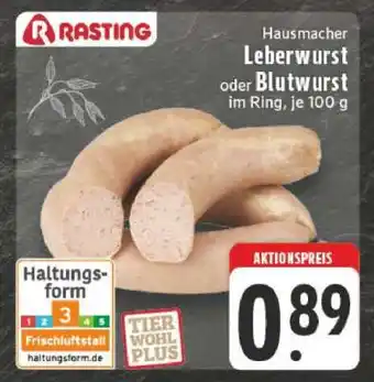 Edeka Hausmacher Leberwurst oder Blutwurst Angebot
