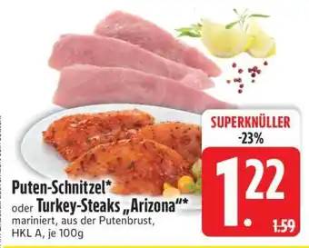 Edeka Puten-Schnitzel oder Turkey-Steaks 'Arizona' Angebot