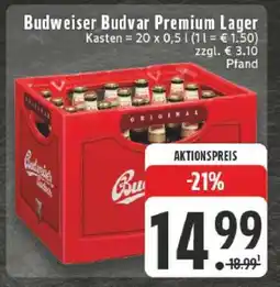 Edeka Budweiser Budvar Premium Lager Angebot