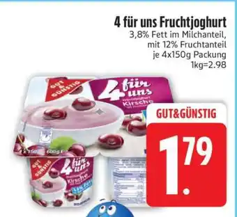 Edeka 4 für uns Fruchtjoghurt Angebot