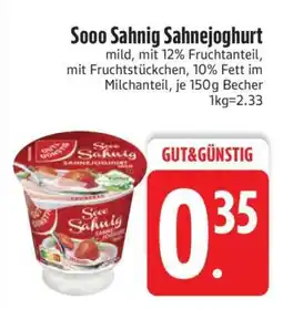 Edeka Sooo Sahnig Sahnejoghurt Angebot