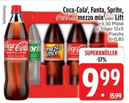 Edeka Coca-Cola, Fanta, Sprite, mezzo mix oder Lift Angebot