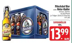 Edeka Mönchshof Bier oder Natur-Radler Angebot