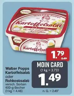 Famila Nord Ost Walter Popps Kartoffelsalat oder Rohkostsalat Angebot
