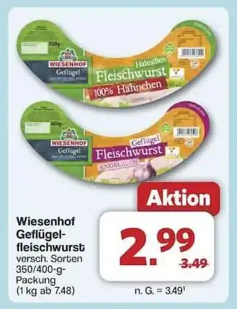 Famila Nord Ost Wiesenhof Geflügelfleischwurst Angebot