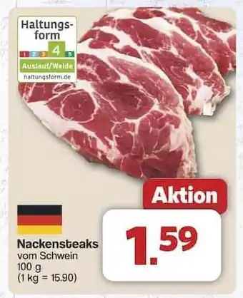 Famila Nord Ost Nackensteaks vom Schwein Angebot