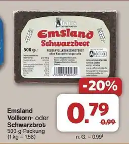 Famila Nord Ost Emsland Vollkorn- oder Schwarzbrot Angebot