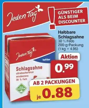 Famila Nord Ost Haltbare Schlagsahne Angebot