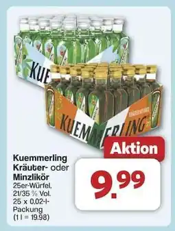 Famila Nord Ost Kuemmerling Kräuter- oder Minzlikör Angebot