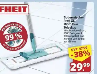 Famila Nord Ost Bodenwischer Profi XL Micro Duo Teleskop Angebot
