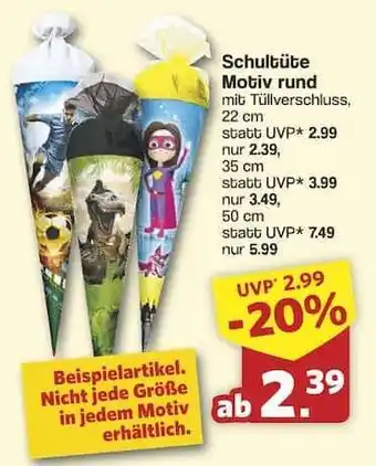 Famila Nord Ost Schultüte Motiv rund Angebot