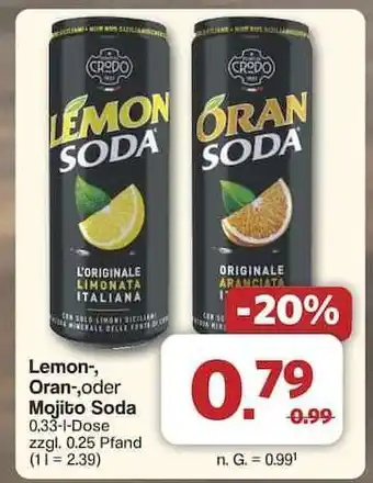 Famila Nord Ost Lemon-, Oran-, oder Mojito Soda Angebot
